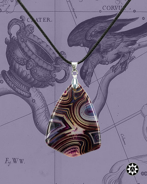 Heavenly_Swirls_pendant with multicolored pattern designed by AstroCreations.