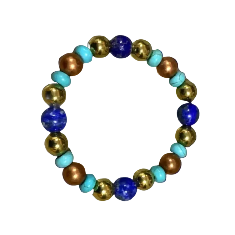 A unique Sagittarius bracelet. Created and designed by Astrocreations. A muiti-colored semi-precious stone bracelet. Gems representing the values and traits of the Sagittarius zodiac sign.