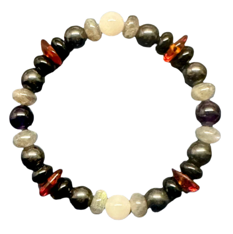 Scorpio Bracelet. Designed with several semi-precious gemstones. Designed and produced by AstroCreations, makers of unique Zodiac jewelry.