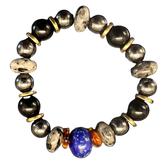 Taurus Bracelet designed and produced by AstroCreations. A multi-colored semi-precious gemstone piece embued by the inherit values of the Zodiac sign.