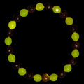A one-of-kind Virgo bracelet 7.5” designed with Peridot and Garnet precious gems.  Designed and produced by AstroCreations.  Creators of unique Zodiac jewelry.